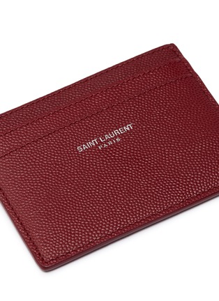 Detail View - Click To Enlarge - SAINT LAURENT - Leather card holder