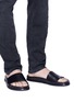 Figure View - Click To Enlarge - SAINT LAURENT - 'Jimmy 20' calfskin leather slide sandals