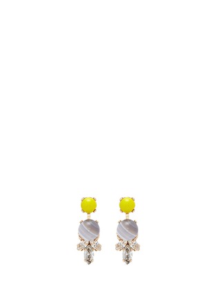 Main View - Click To Enlarge - ANTON HEUNIS - 'Amy 3.03' Swarovski crystal agate drop earrings