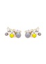 Main View - Click To Enlarge - ANTON HEUNIS - 'Amy 3.04' Swarovski crystal agate floral stud earrings