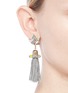 Figure View - Click To Enlarge - ANTON HEUNIS - 'Amy 3.05' Swarovski crystal agate tassel earrings