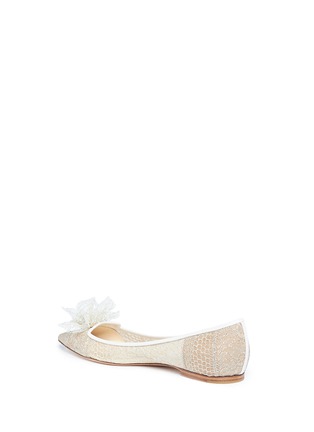 Detail View - Click To Enlarge - JIMMY CHOO - 'Estelle' embellished floral lace flats