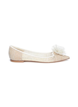 Main View - Click To Enlarge - JIMMY CHOO - 'Estelle' embellished floral lace flats