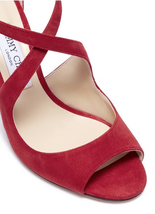 Detail View - Click To Enlarge - JIMMY CHOO - 'Emily 85' suede sandals