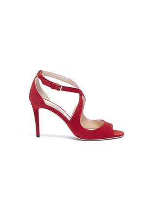 Main View - Click To Enlarge - JIMMY CHOO - 'Emily 85' suede sandals