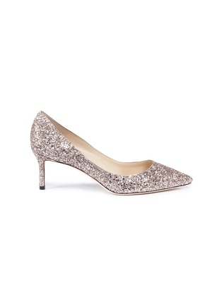 Main View - Click To Enlarge - JIMMY CHOO - 'Romy 60' coarse glitter pumps