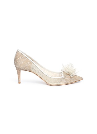 Main View - Click To Enlarge - JIMMY CHOO - 'Estelle 65' embellished floral lace pumps