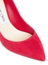 Detail View - Click To Enlarge - JIMMY CHOO - 'South 85' fox fur pompom suede pumps