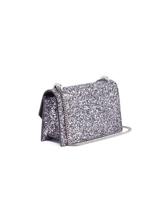 Detail View - Click To Enlarge - JIMMY CHOO - 'Finley' star coarse glitter crossbody bag