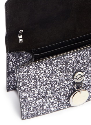 Detail View - Click To Enlarge - JIMMY CHOO - 'Finley' star coarse glitter crossbody bag
