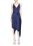 Main View - Click To Enlarge - C/MEO COLLECTIVE - 'Waiting for You' asymmetric ruffle satin dress