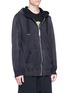 Front View - Click To Enlarge - MIHARAYASUHIRO - Ripped distressed zip hoodie
