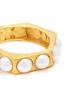 Detail View - Click To Enlarge - KENNETH JAY LANE - Glass pearl textured hexagon bangle
