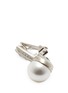 Detail View - Click To Enlarge - KENNETH JAY LANE - Pavé glass crystal pearl clip earrings