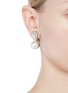 Figure View - Click To Enlarge - KENNETH JAY LANE - Pavé glass crystal pearl clip earrings
