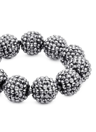 Detail View - Click To Enlarge - KENNETH JAY LANE - Glass crystal sphere stretch bracelet