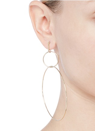 Figure View - Click To Enlarge - KENNETH JAY LANE - Interlocking hoop earrings