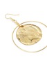 Detail View - Click To Enlarge - KENNETH JAY LANE - Hammered coin hoop earrings