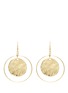 Main View - Click To Enlarge - KENNETH JAY LANE - Hammered coin hoop earrings