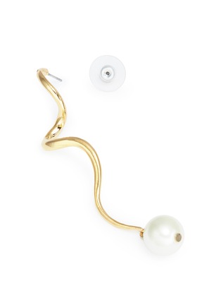 Detail View - Click To Enlarge - KENNETH JAY LANE - Glass pearl swirl drop earrings