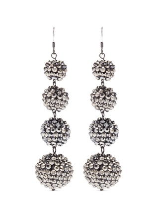 Main View - Click To Enlarge - KENNETH JAY LANE - Glass crystal ball drop earrings