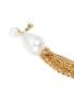 Detail View - Click To Enlarge - KENNETH JAY LANE - Glass pearl chain tassel clip earrings