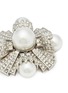 Detail View - Click To Enlarge - KENNETH JAY LANE - Glass pearl crystal pavé brooch