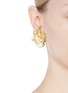 Figure View - Click To Enlarge - KENNETH JAY LANE - Glass pearl coral clip earrings