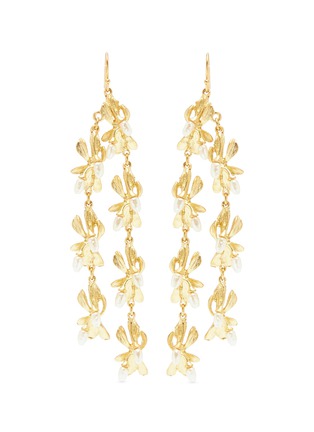 Main View - Click To Enlarge - KENNETH JAY LANE - Glass pearl floral drop earrings