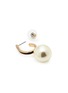 Detail View - Click To Enlarge - KENNETH JAY LANE - Glass pearl enamel hoop earrings