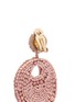 Detail View - Click To Enlarge - KENNETH JAY LANE - Beaded cutout circle drop clip earrings