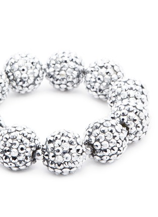 Detail View - Click To Enlarge - KENNETH JAY LANE - Glass crystal sphere stretch bracelet