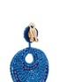 Detail View - Click To Enlarge - KENNETH JAY LANE - Beaded cutout circle drop clip earrings