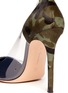 Detail View - Click To Enlarge - GIANVITO ROSSI - Clear PVC camouflage pony-hair pumps