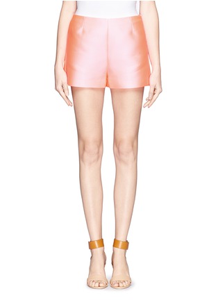 Main View - Click To Enlarge - VALENTINO GARAVANI - High-waisted silk-blend shorts