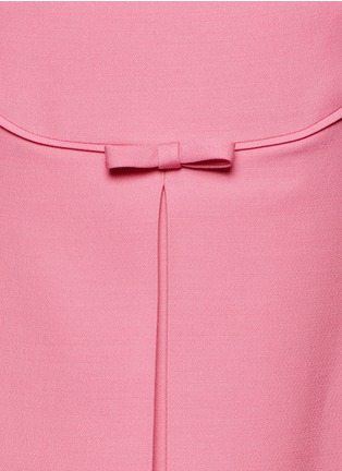 Detail View - Click To Enlarge - VALENTINO GARAVANI - Single inverted pleated front wool-silk blend dress