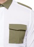 Detail View - Click To Enlarge - VALENTINO GARAVANI - Contrast panel cotton shirt