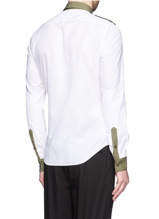 Back View - Click To Enlarge - VALENTINO GARAVANI - Contrast panel cotton shirt