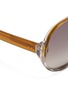 Detail View - Click To Enlarge - LINDA FARROW - Ombré slim oversized acetate sunglasses