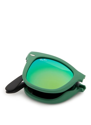 Detail View - Click To Enlarge - RAY-BAN - Wayfarer matte colour-block folding sunglasses