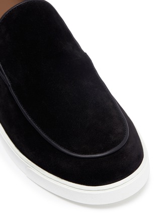 Detail View - Click To Enlarge - GIANVITO ROSSI - Suede skate slip-ons