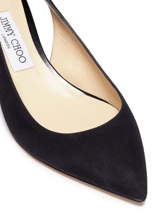 Detail View - Click To Enlarge - JIMMY CHOO - 'Gemma 40' suede slingback pumps