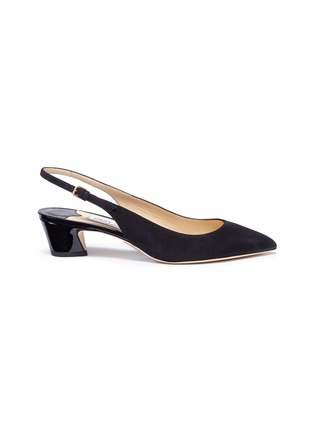 Main View - Click To Enlarge - JIMMY CHOO - 'Gemma 40' suede slingback pumps