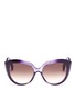Main View - Click To Enlarge - ALEXANDER MCQUEEN - Burnout round cat eye sunglasses