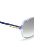Detail View - Click To Enlarge - GUCCI - Twisted arm oversized sunglasses