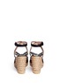 Back View - Click To Enlarge - STUART WEITZMAN - 'Touring' lace espadrille wedge sandals