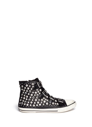 Main View - Click To Enlarge - ASH - Valium studs and strass buckle sneakers