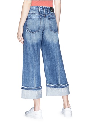 Back View - Click To Enlarge - 72877 - 'Canni' letout cuff culotte jeans