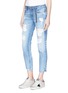 Front View - Click To Enlarge - 72877 - 'Chely' ripped skinny cropped jeans