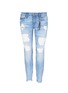 Main View - Click To Enlarge - 72877 - 'Chely' ripped skinny cropped jeans